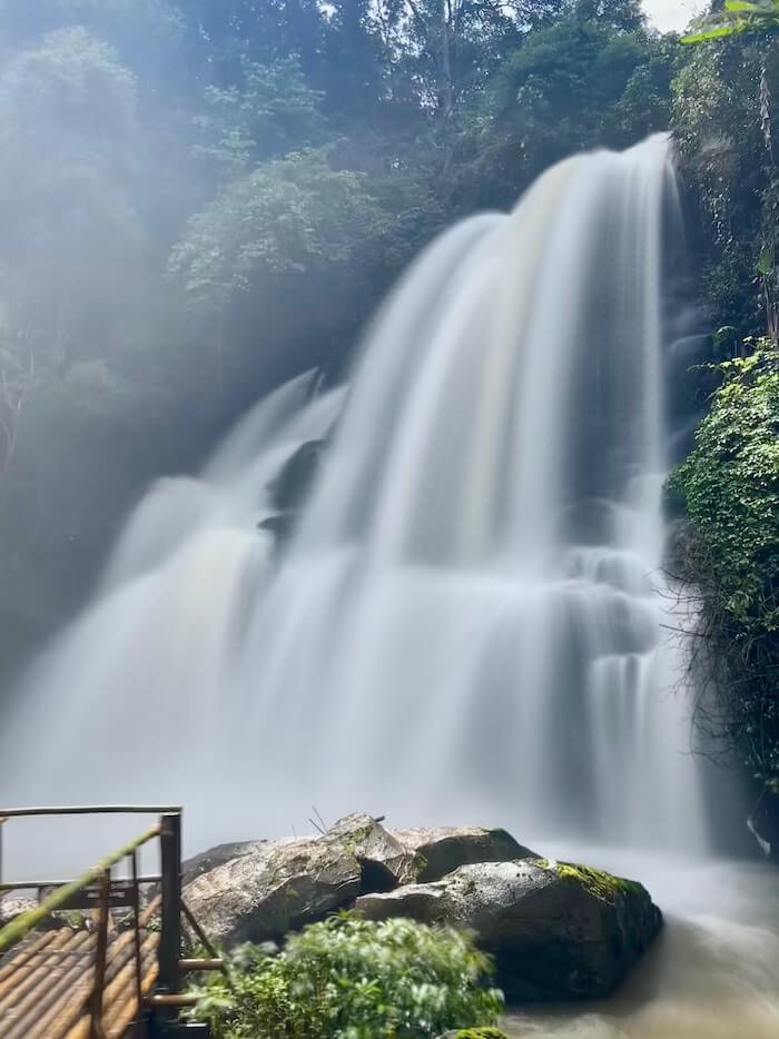 Long exposure photograph of Pha Dok Siew Waterfall near Doi Inthanon, Northern Thailand.